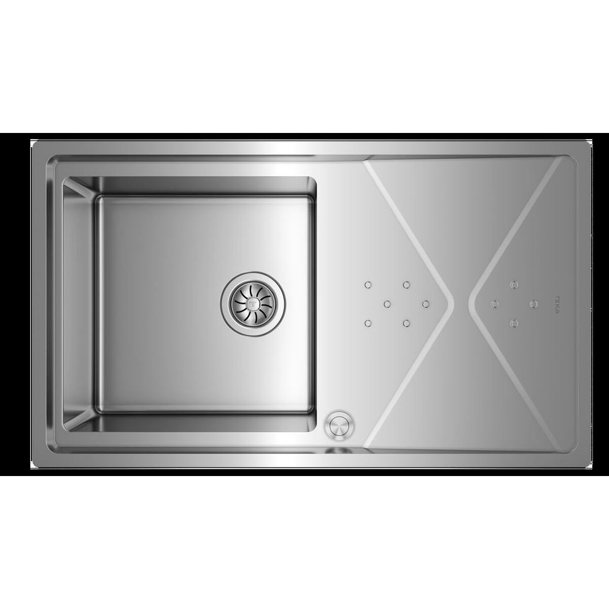 Évier simple Teka BROOKLYN 50 MXP 1C 1E Acier