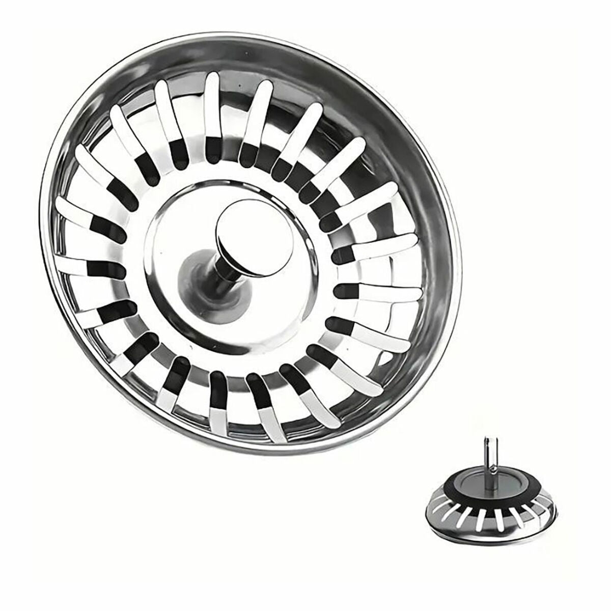 Filtre d'évier Silex Acier inoxydable Ø 8 cm Argenté