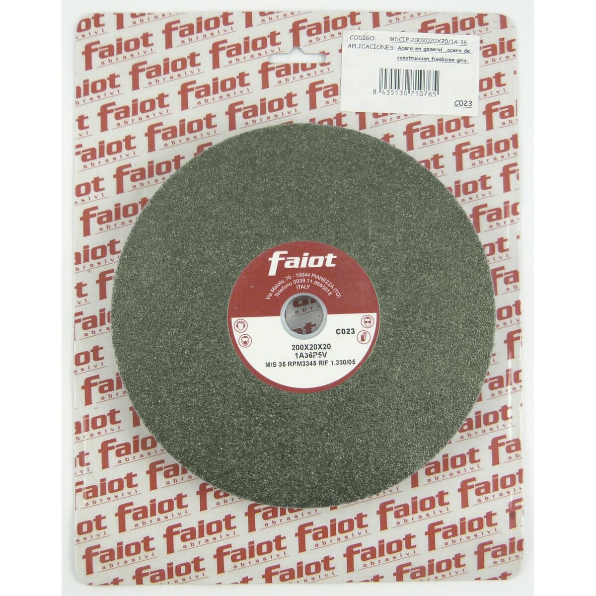 Meule abrasive FAIOT 8C-80 175 mm Vert