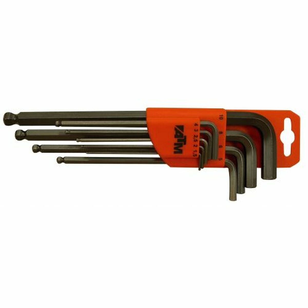 Jeu de Clés Allen ATM 1,5 - 10 mm Hexagonal Jeu de Clés Allen 9 Pièces (9 Unités)