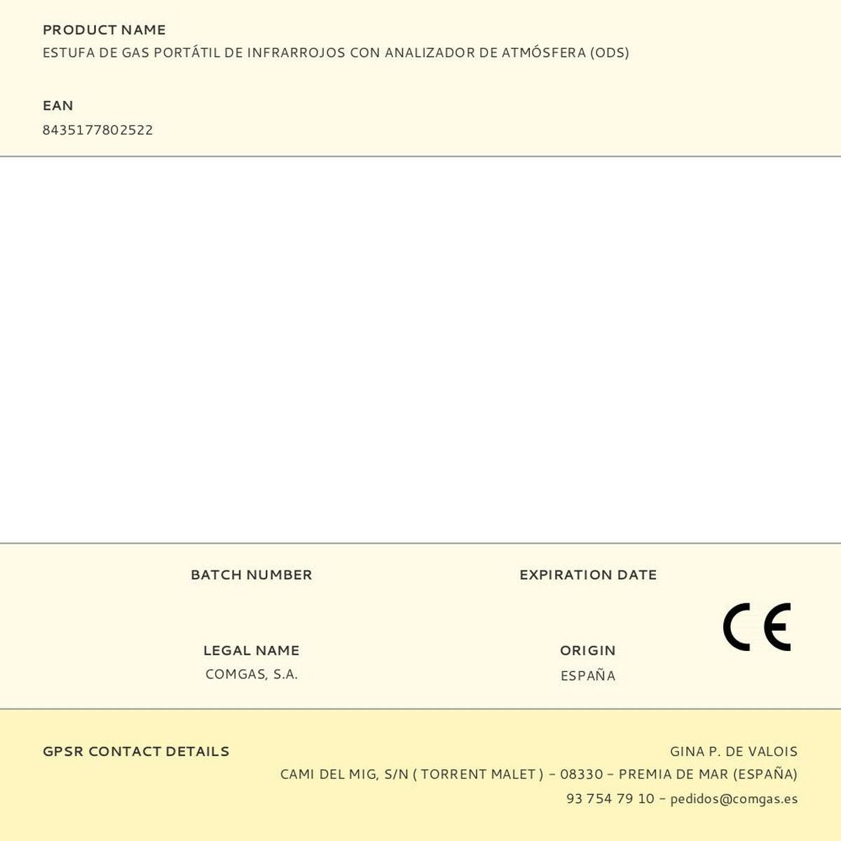Chauffage à gaz Comgas