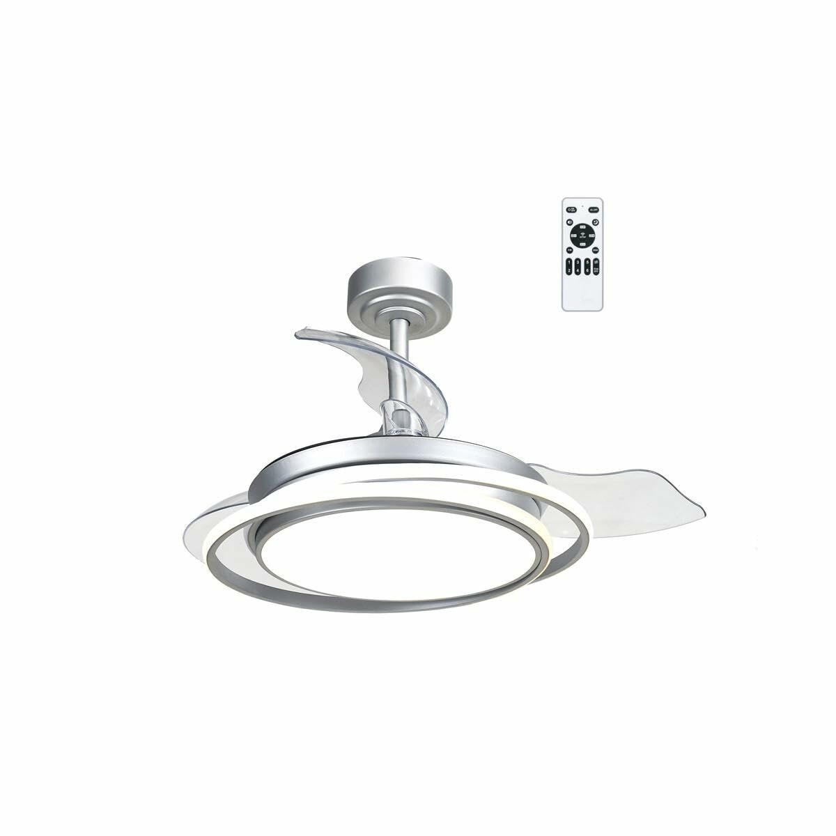 Ventilateur de Plafond CristalRecord Argenté 40 W Ø 40 cm