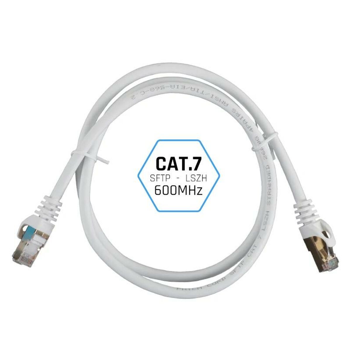 Câble Réseau Rigide FTP 7ème Catégorie iggual IGG318645 Blanc 3 m