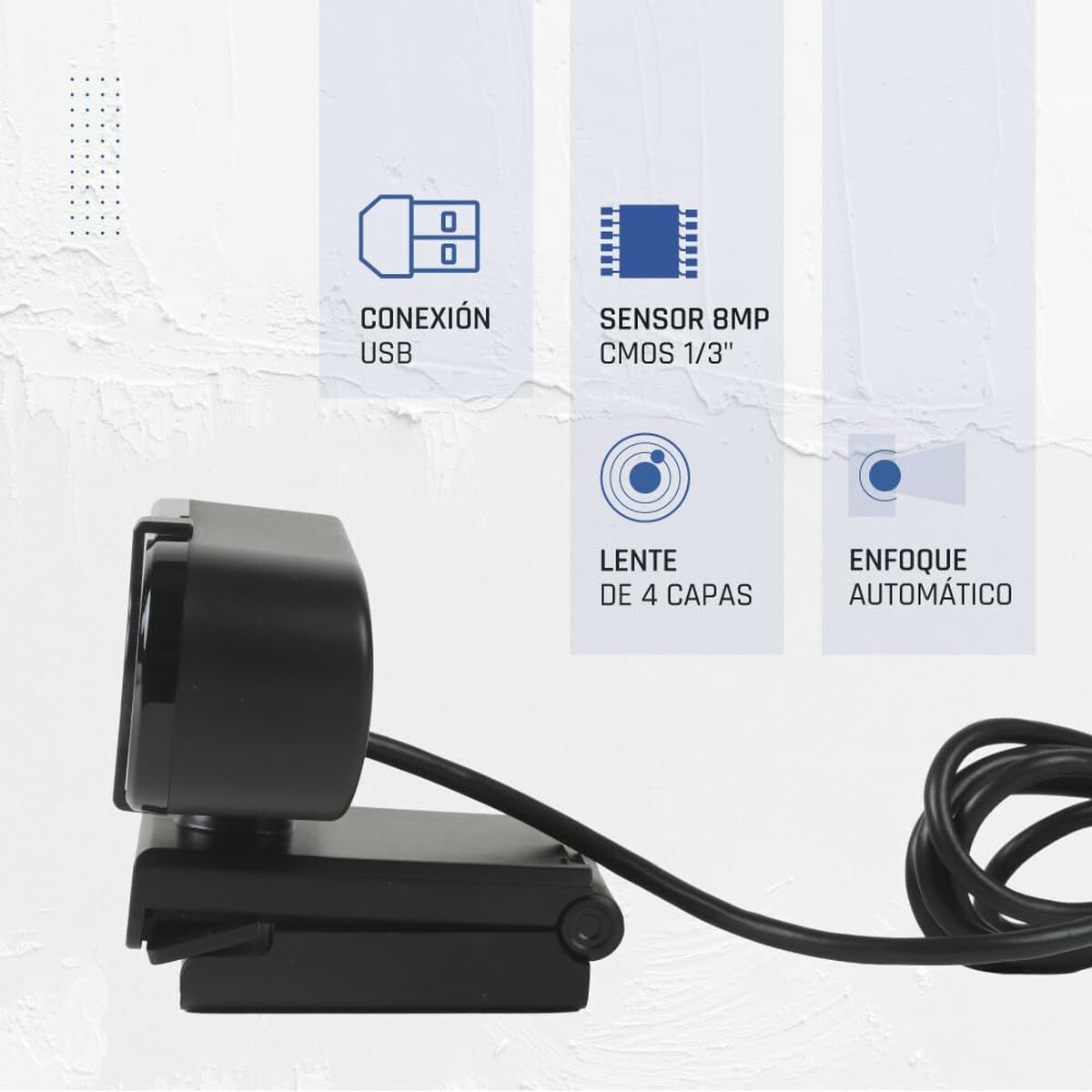 Webcam iggual IGG319949 4K Ultra HD