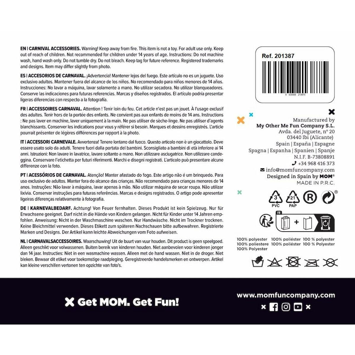 Perruques My Other Me Taille unique Indienne tresses