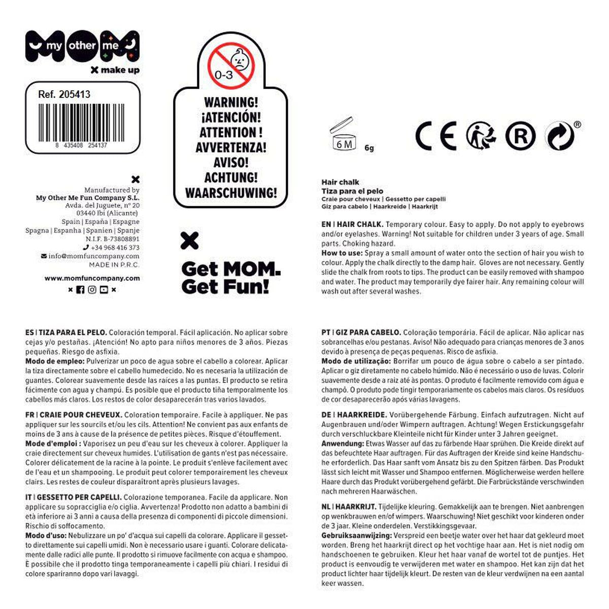 Teinture temporaire My Other Me Rouge 6 gr 1 Unités