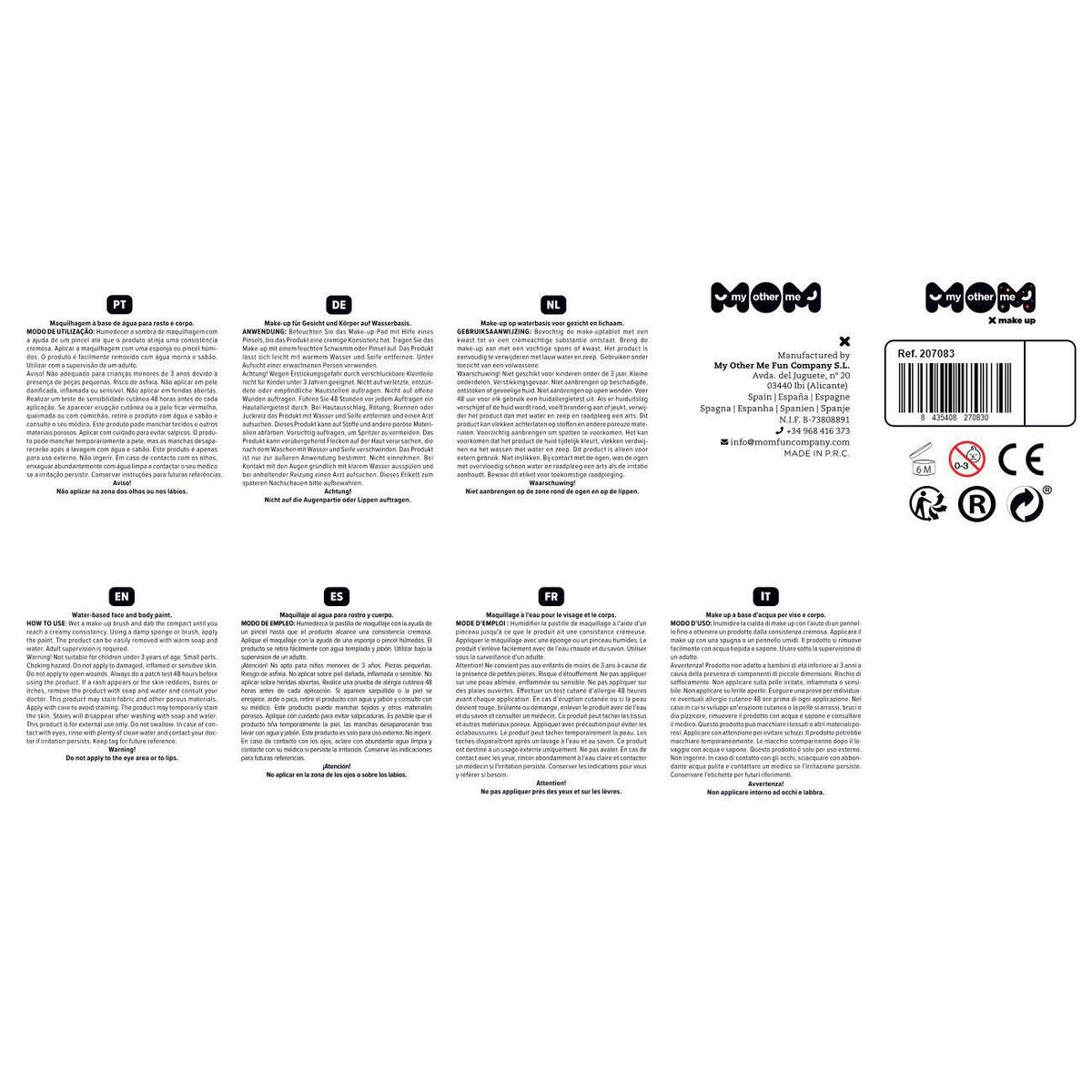 Set de Maquillage My Other Me Bleu Clown (24 x 20 cm)