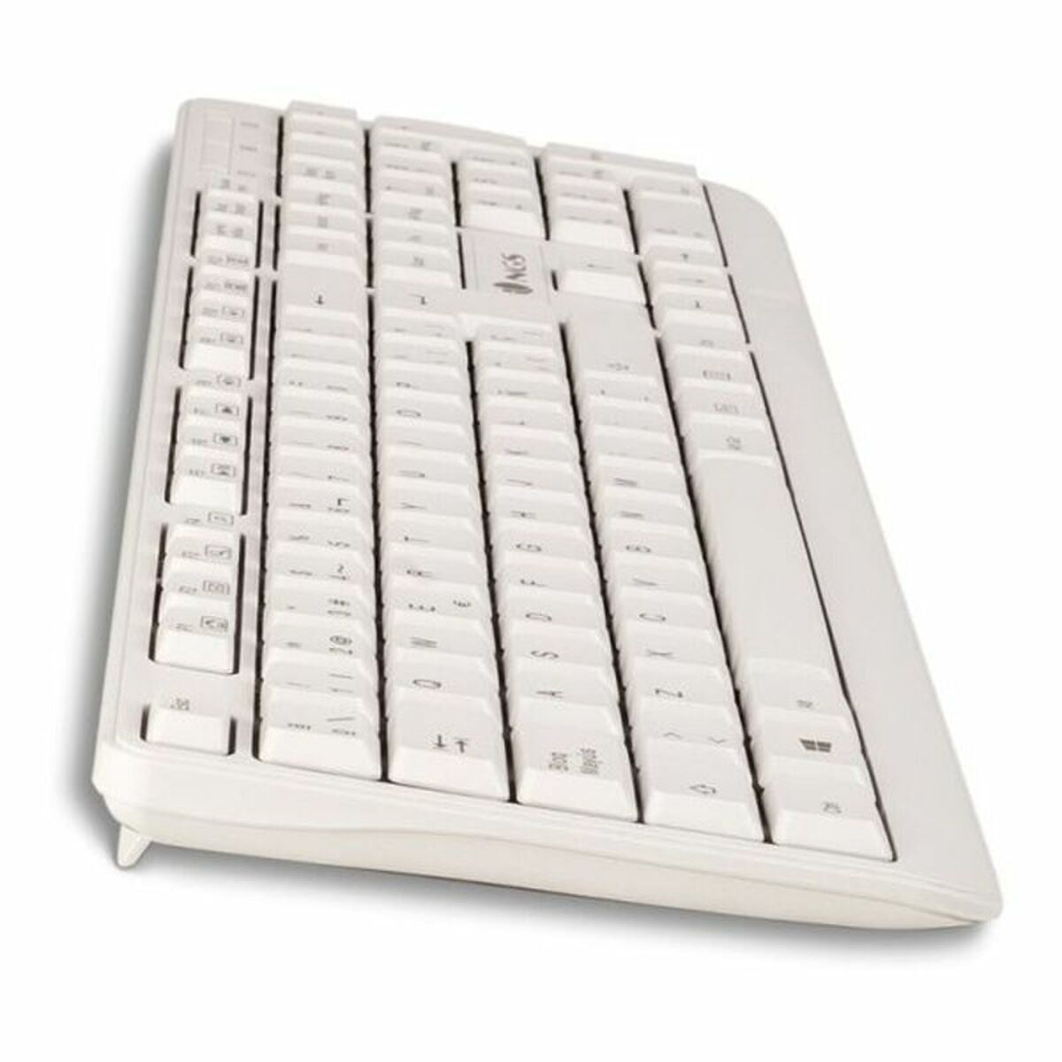 Clavier NGS NGS-KEYBOARD-0284 Blanc Espagnol Qwerty