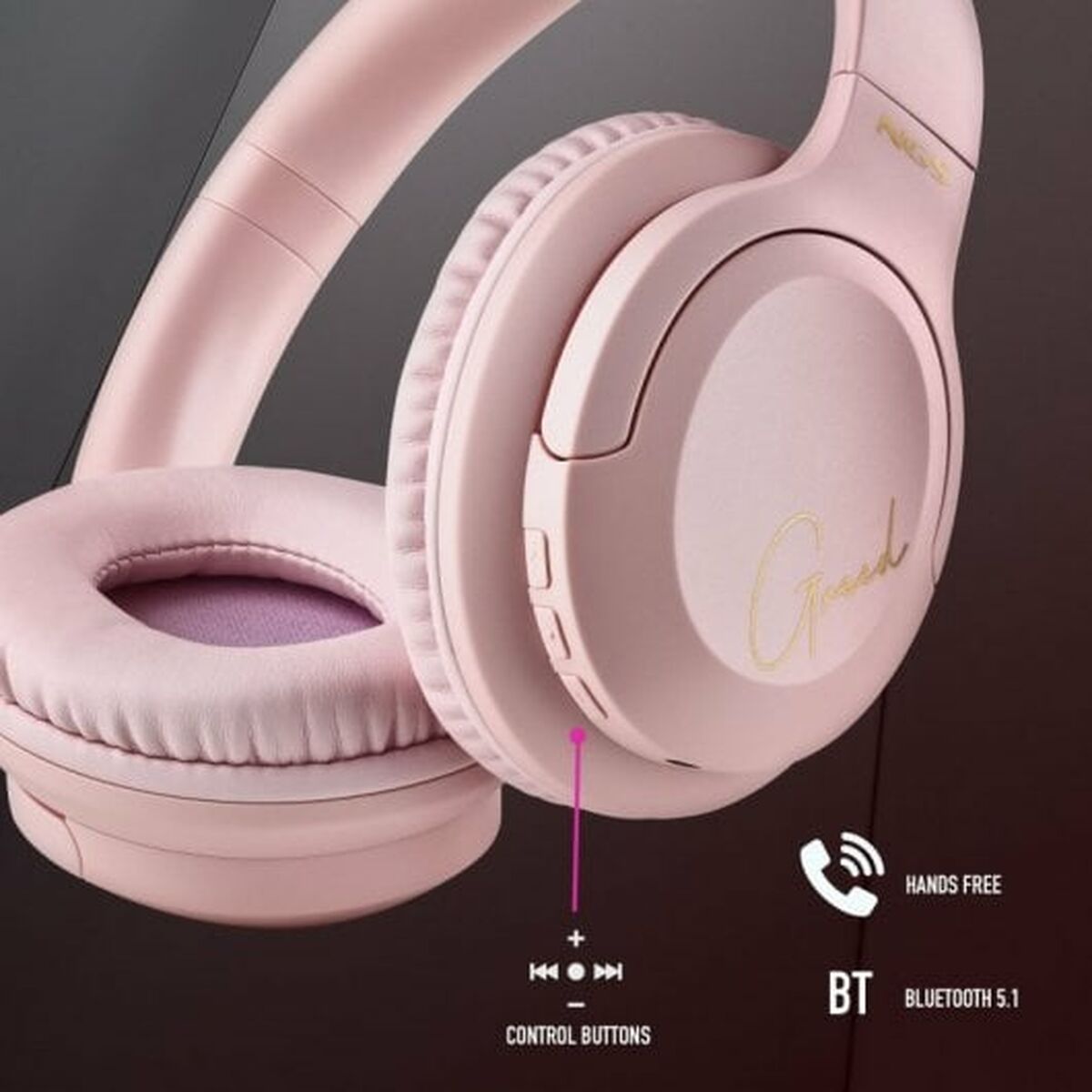 Casque NGS ARTICAGREEDPINK Rose