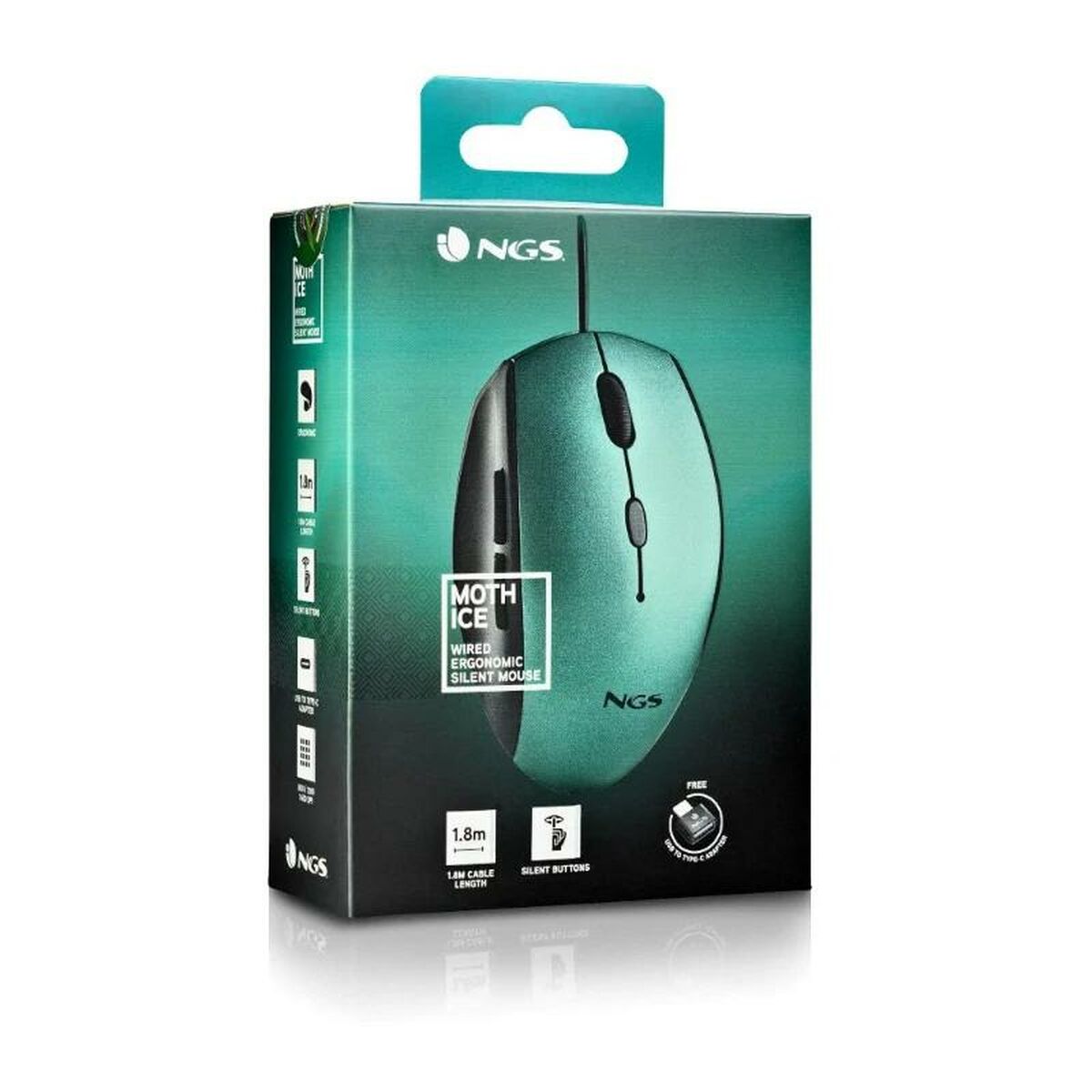 Souris NGS MOTHICE Vert 1600 dpi