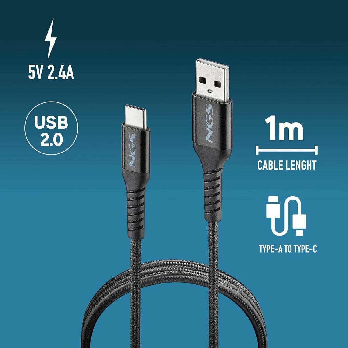 Support pour Ordinateur Portable NGS KNOT-AC 1 m Noir