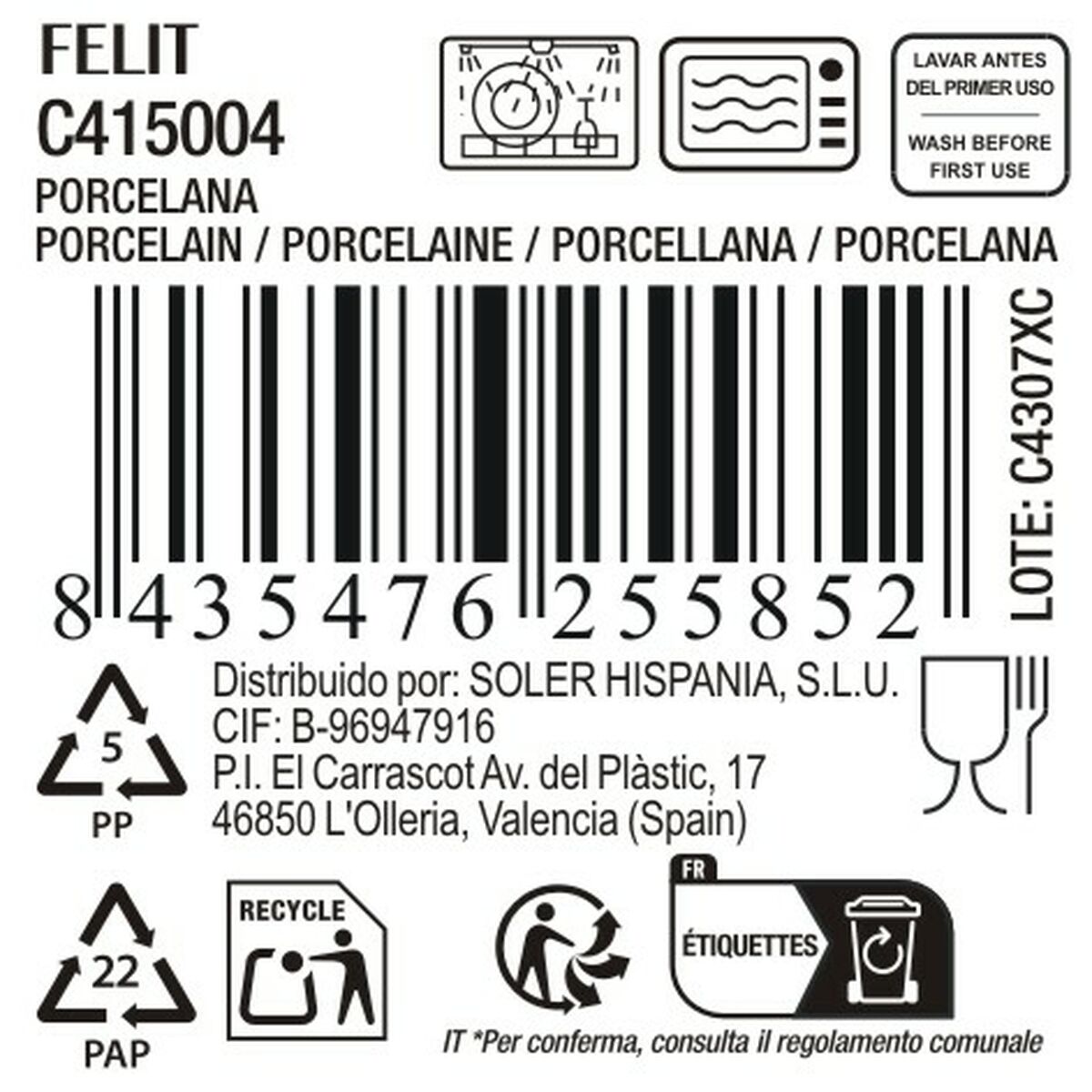 Assiette plate La Mediterránea Felit (Ø  27 cm)