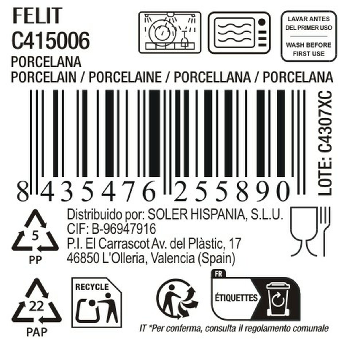 Assiette creuse La Mediterránea Felit (ø 22,5 cm)