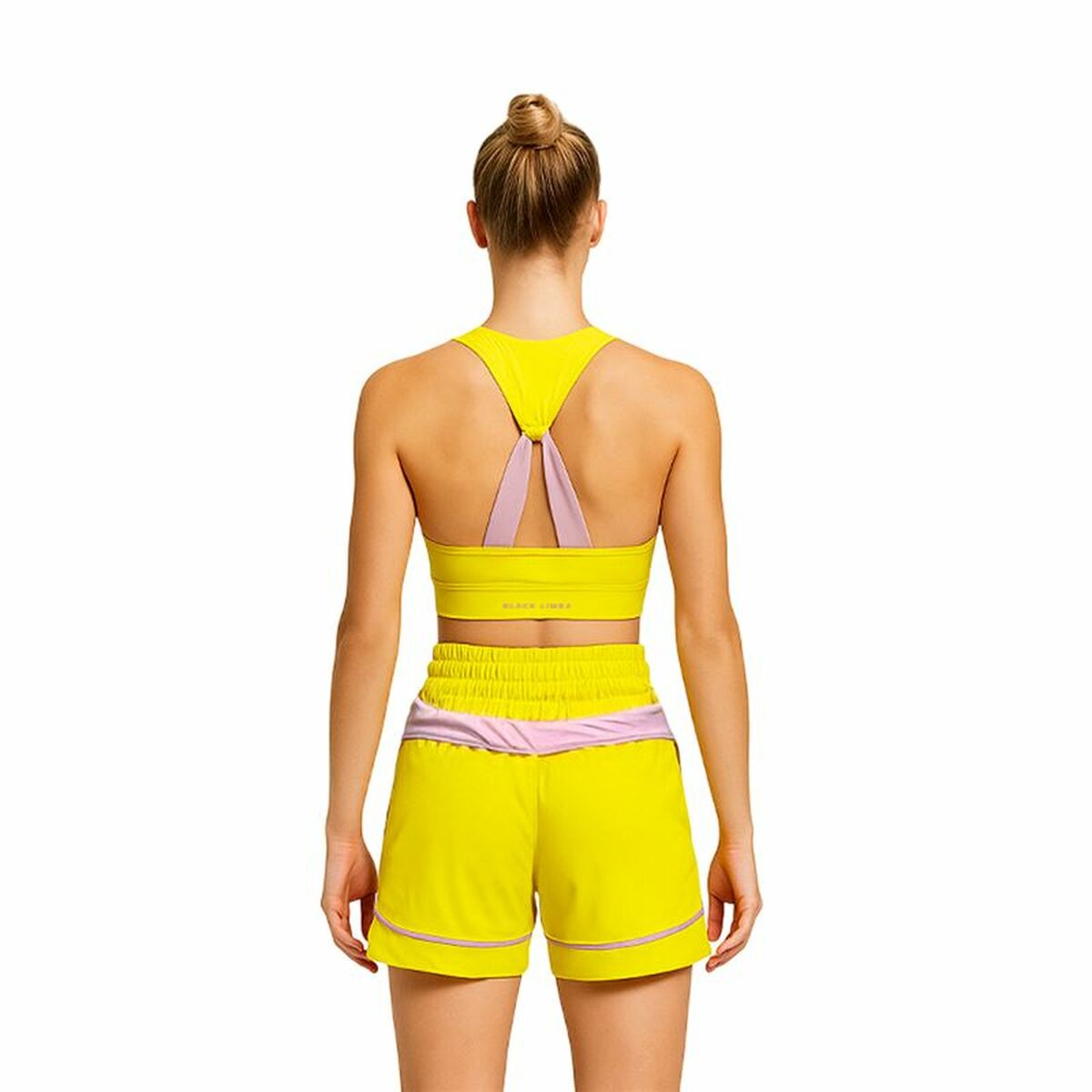 Haut de Sport pour Femme Black Limba Jaune Fitness