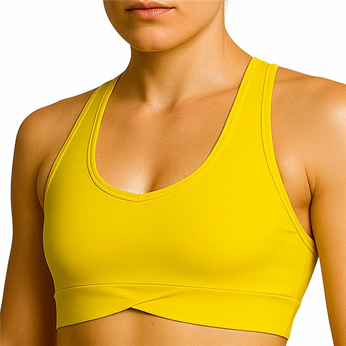 Haut de Sport pour Femme Black Limba Jaune Fitness
