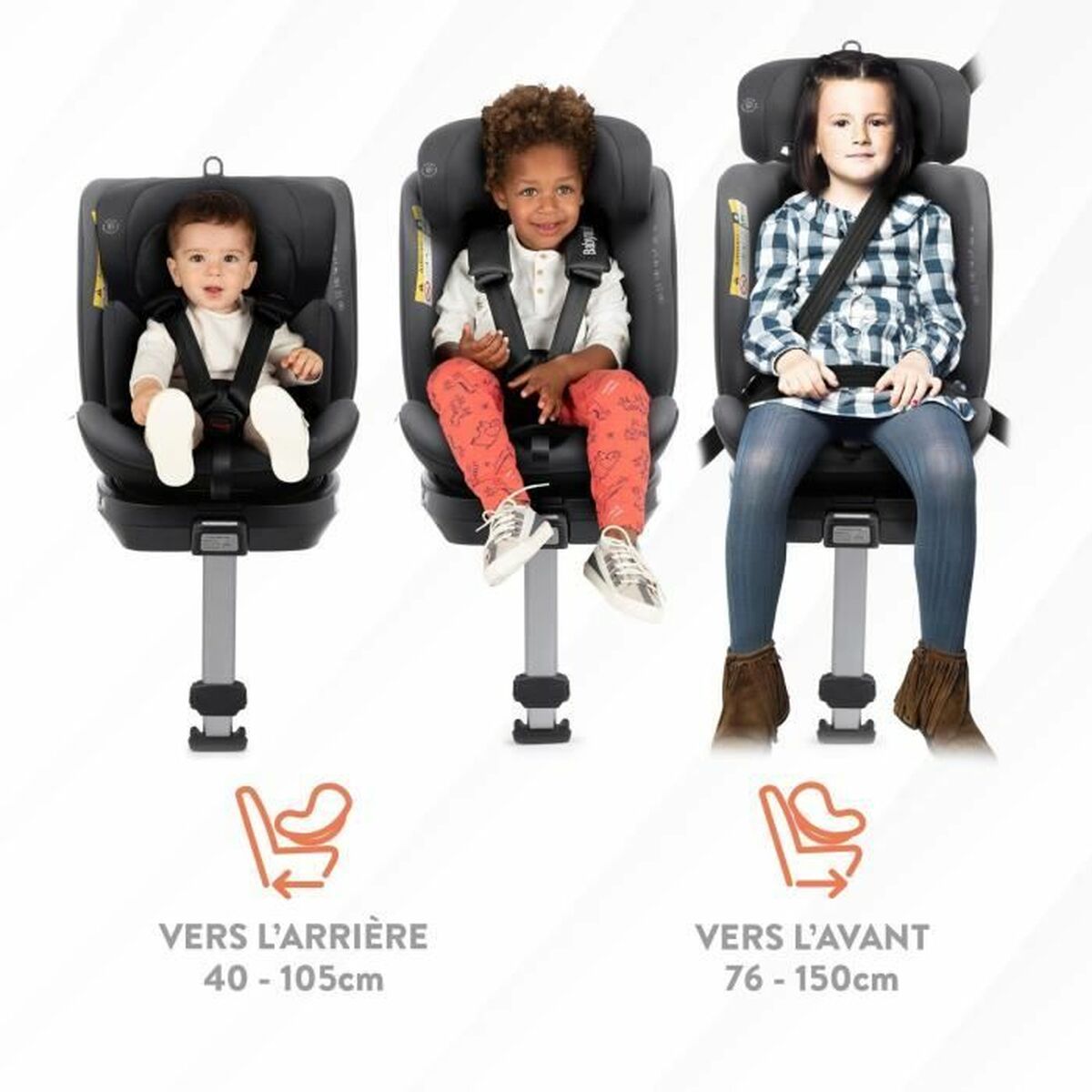 Siège de Voiture Babyauto Anthracite 0 (de 0 a 10 kilos) I (9 - 18 kg) II (15-25 kg) III (22 - 36 kg) Enfant ECE R129