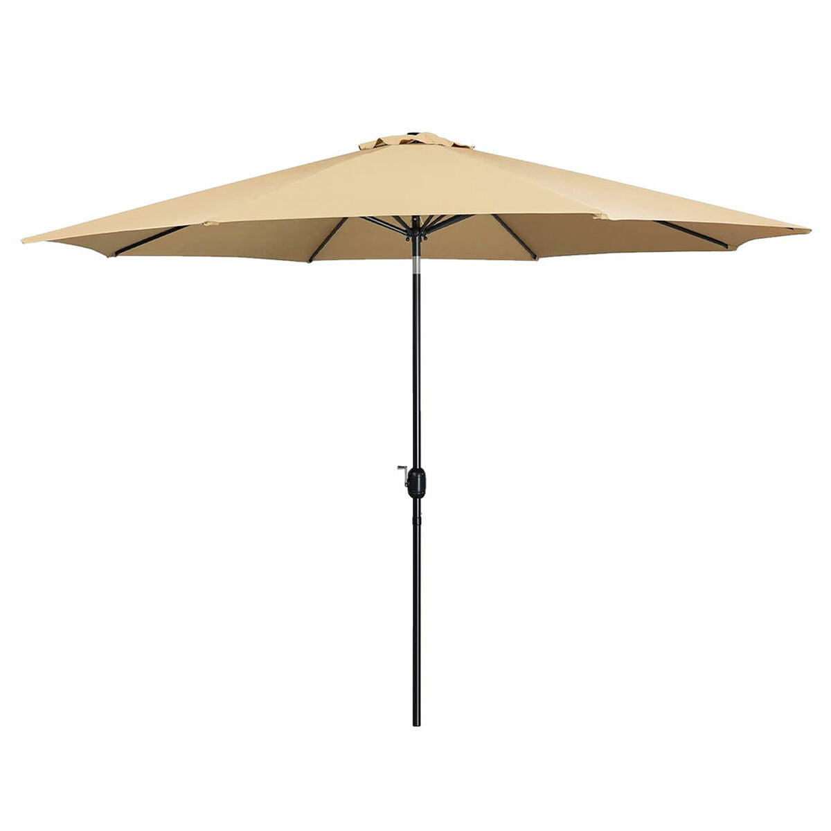 Marbueno Parasol Acier 8 Brins D300 cm Polyester Marron Jardin, Piscine, Terrasse