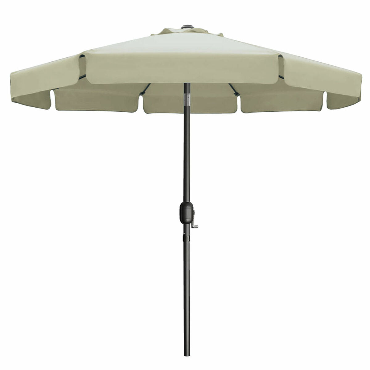 Marbueno Parasol Acier 8 Bâtons D300 cm Polyester Beige Jardin, Piscine, Terrasse