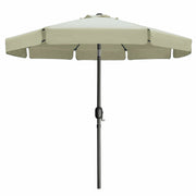 Marbueno Parasol Acier 8 Bâtons D300 cm Polyester Beige Jardin, Piscine, Terrasse