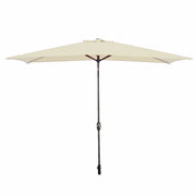 Marbueno Parasol Acier 8 Brins 200x300 cm Polyester Beige Jardin, Piscine, Terrasse