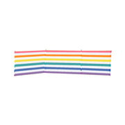 Paravent 4 Poteaux Acier Polyester Rayures Couleurs 360X80 cm Plage, Piscine, Jardin