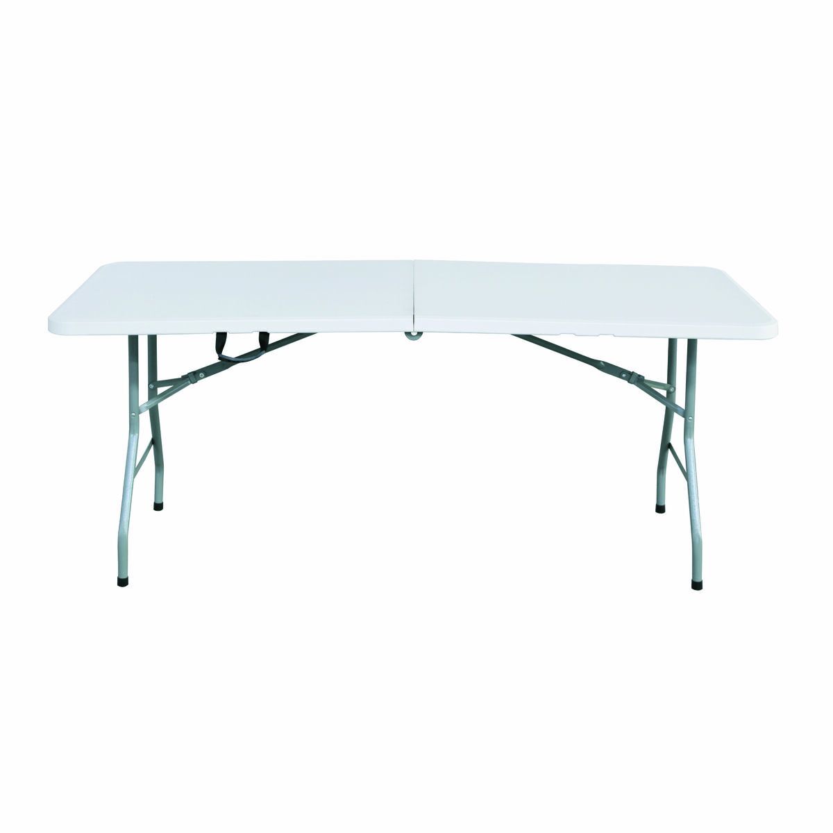 Marbueno Table Pliante Résine Blanche 152x70x74 cm Rectangulaire Extérieur Camping