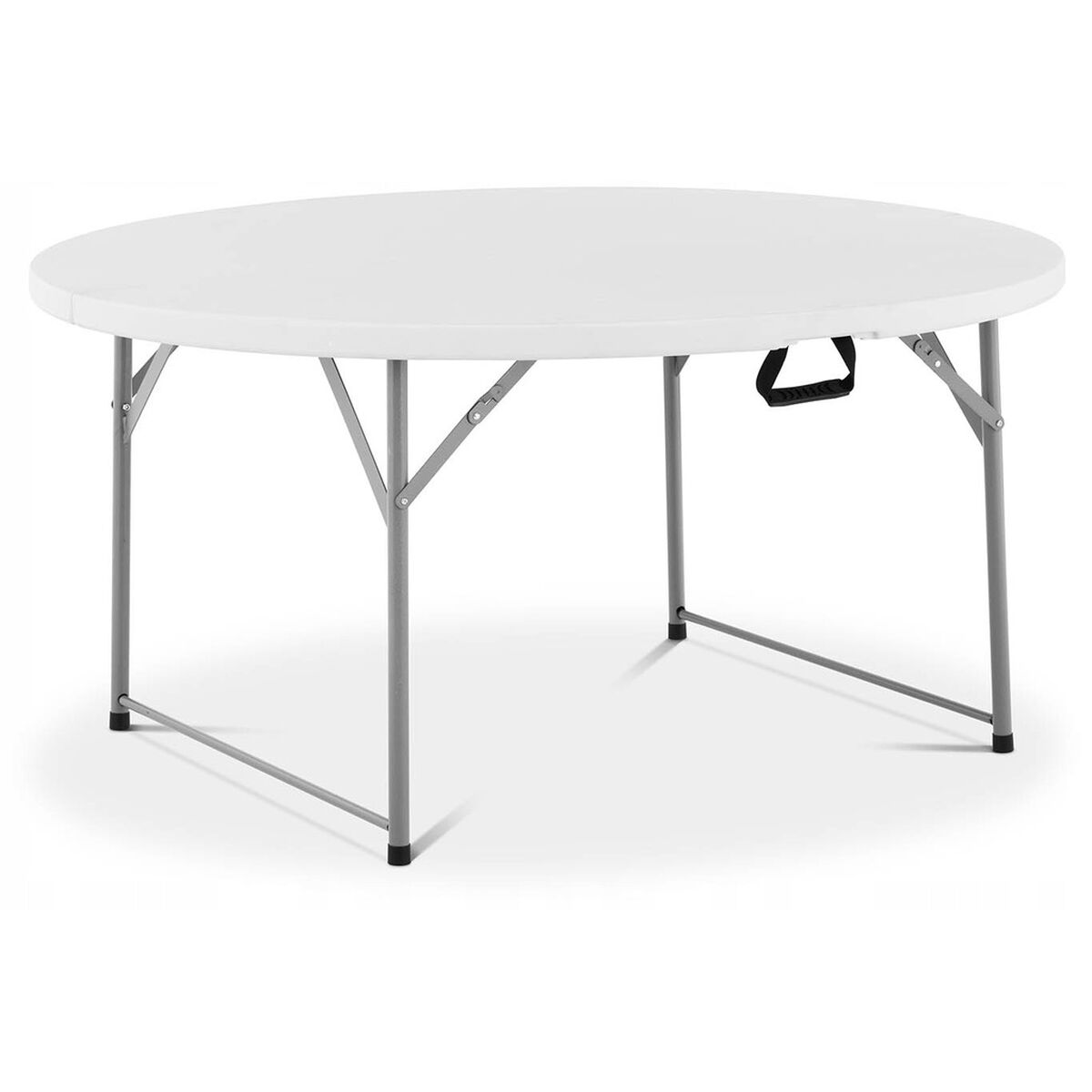 Marbueno Table Pliable Résine Blanc D.122x74 cm Catering, Plage et Camping 10530
