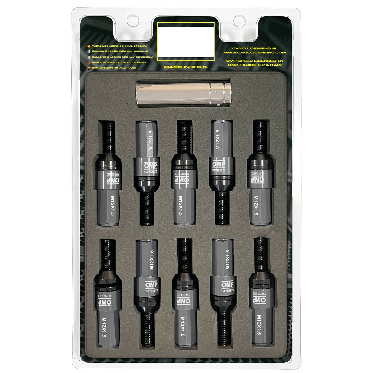 Kit de vissage OMP OMPS09981202 28 mm Argent M12 x 1,50