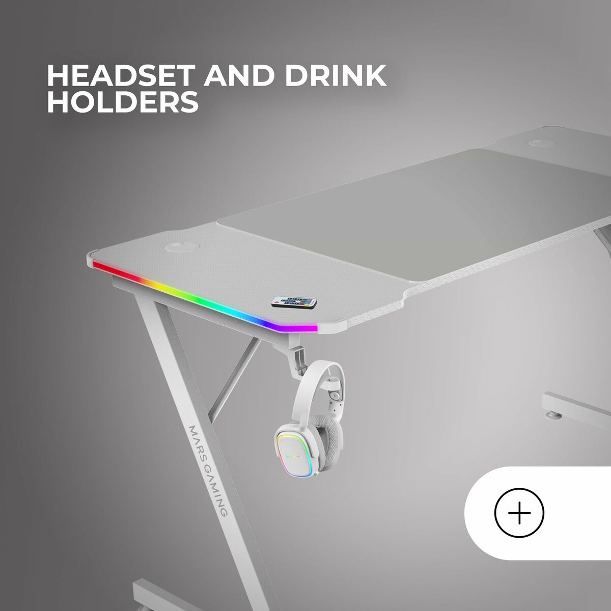 Bureau Gaming Mars Gaming ERGO Blanc 140 x 60 cm