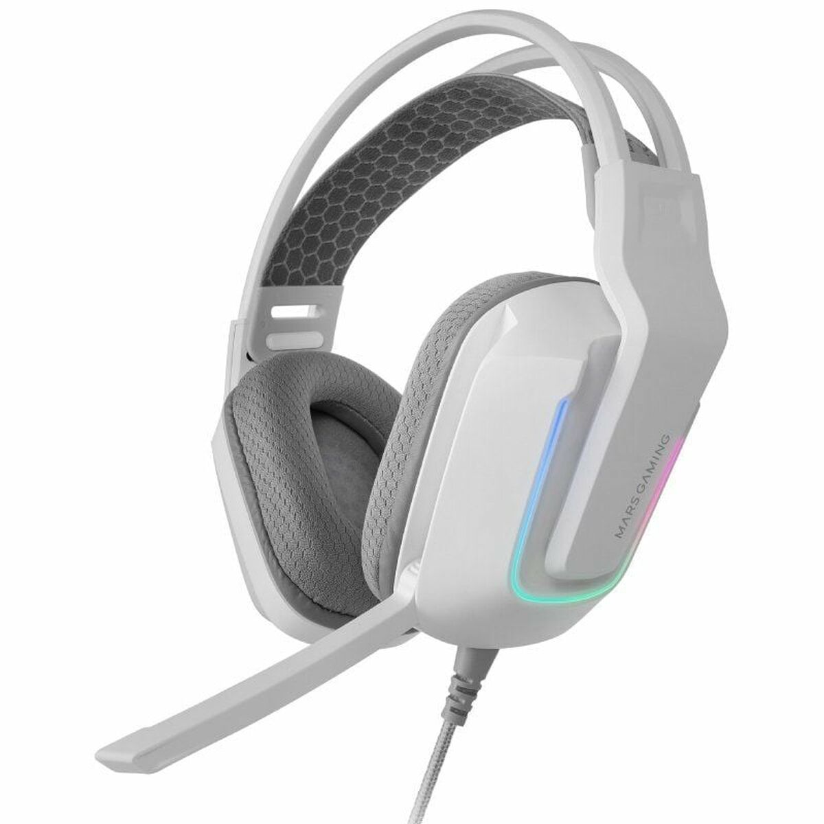 Casques avec Micro Gaming Mars Gaming MH-Strike Blanc