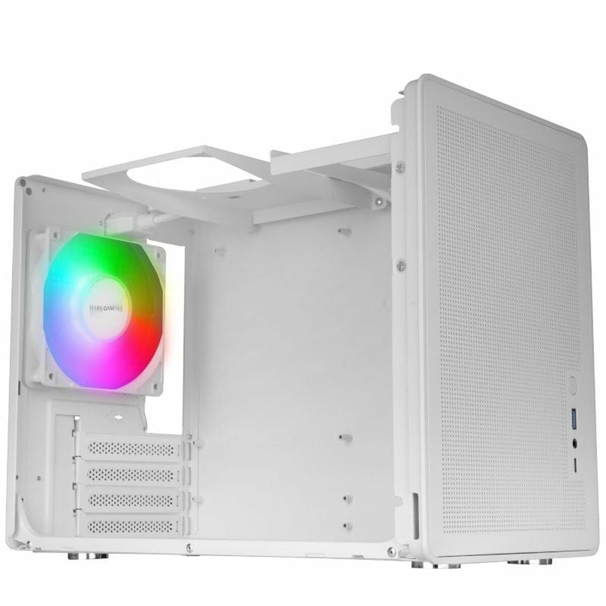 Boîtier mini-tour Micro ATX / ITX Mars Gaming MCXPSW Blanc