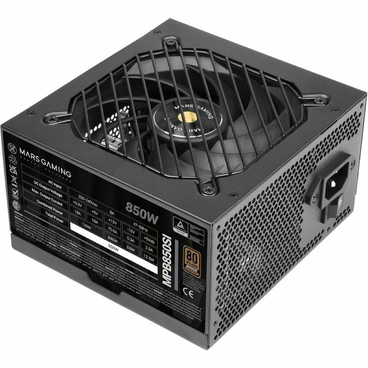 Bloc d’Alimentation Mars Gaming MPB850SI ATX 850 W 80 Plus Bronze
