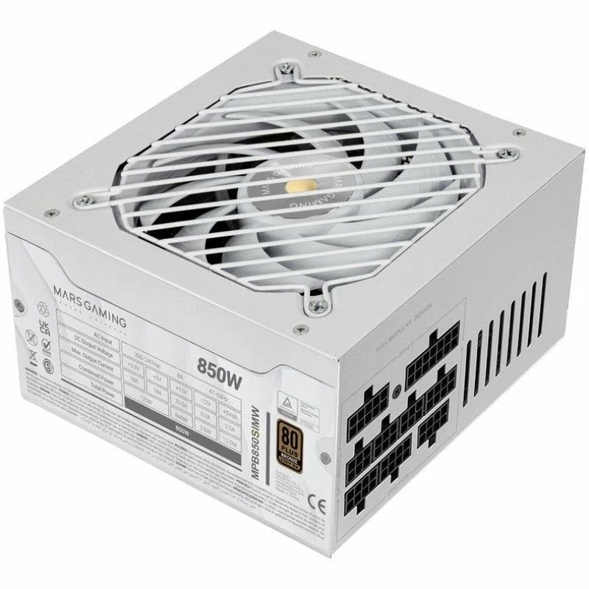 Bloc d’Alimentation Mars Gaming MPB850SIMW ATX 850 W 80 Plus Bronze