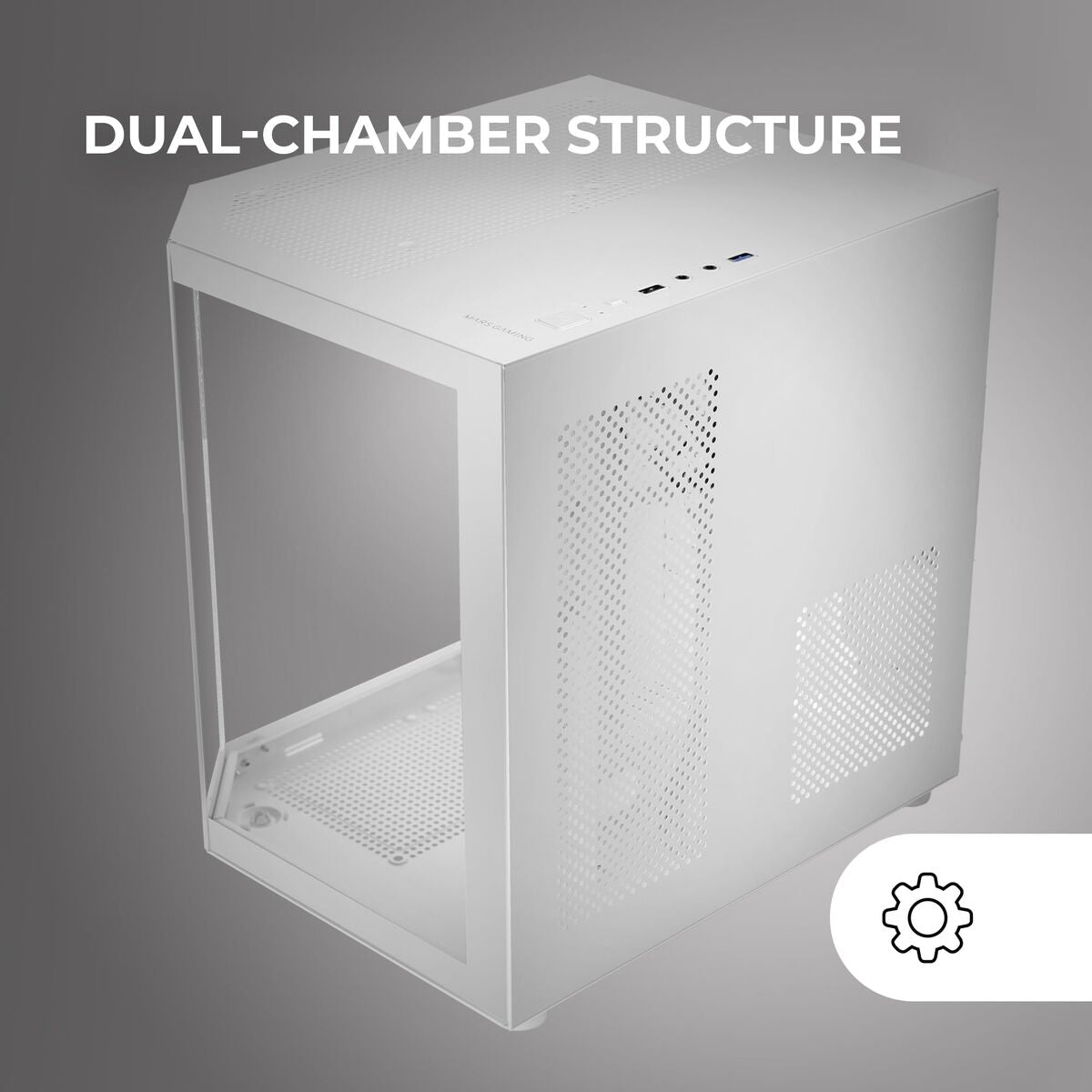 Boîtier ATX semi-tour Mars Gaming MC3TLITEW Blanc