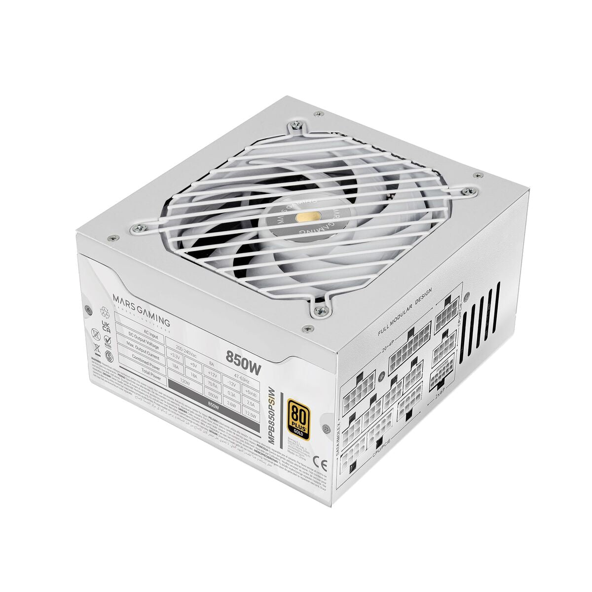 Bloc d’Alimentation Mars Gaming MPB850PSIW ATX 850 W 80 Plus Gold