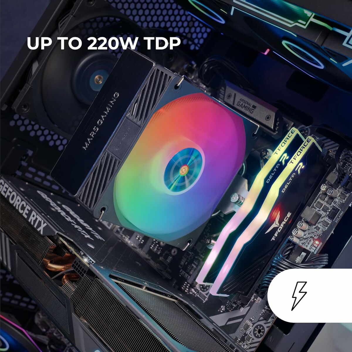 Ventilateur CPU Mars Gaming MCPUX4ARGB