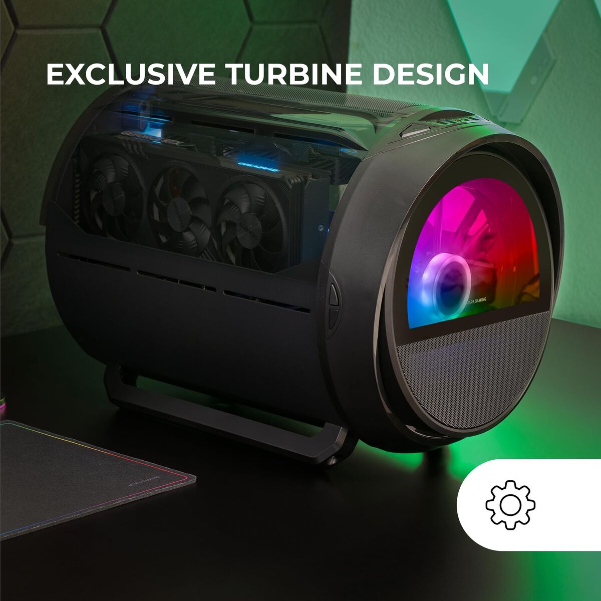 Boîtier ATX semi-tour Mars Gaming MCCYLON Noir