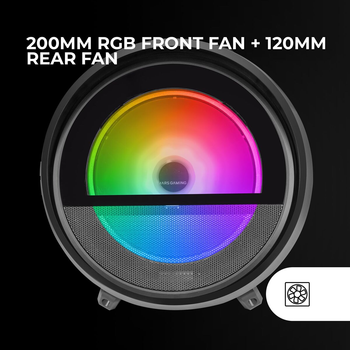 Boîtier ATX semi-tour Mars Gaming MCCYLON Noir