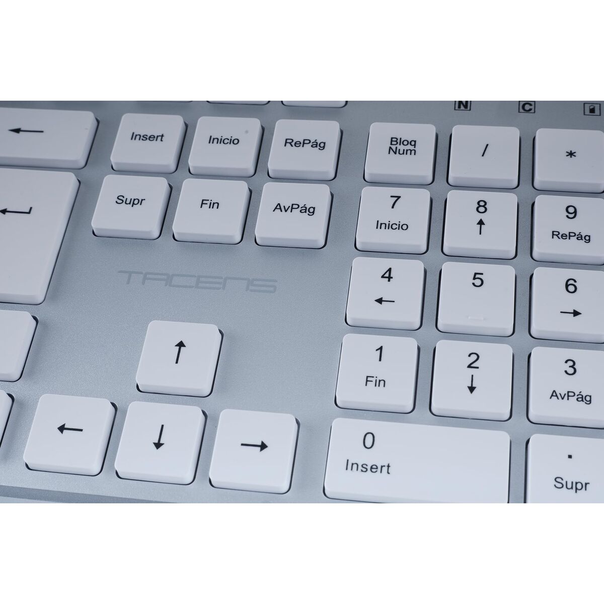 clavier et souris Tacens 6ZENITHWES Blanc Espagnol Qwerty (3 Unités)