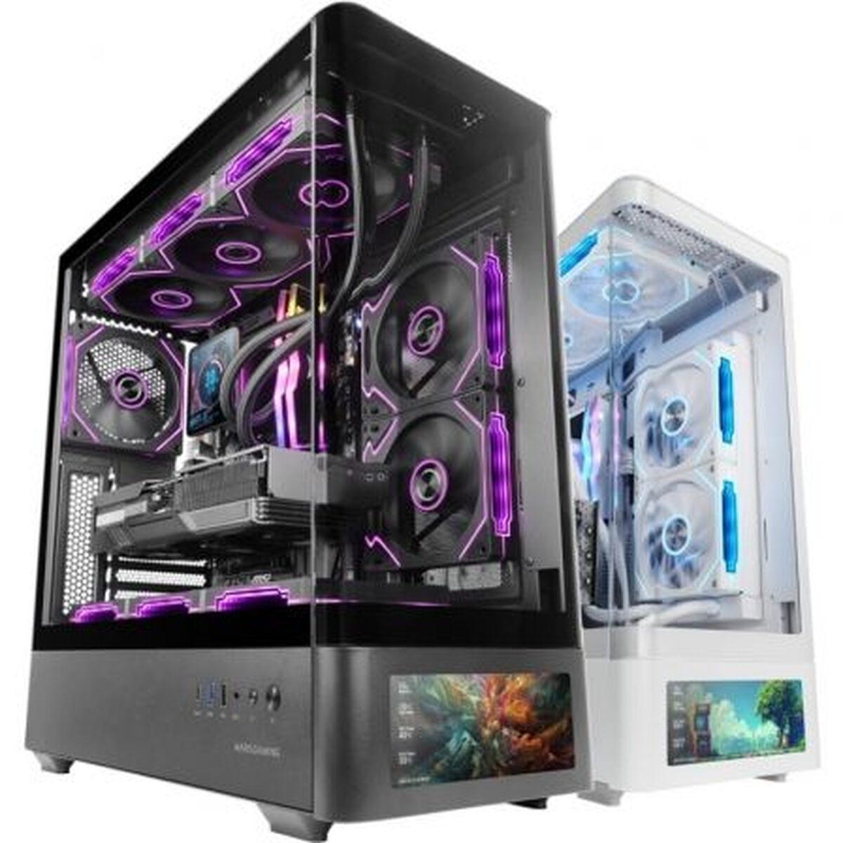 Boîtier ATX semi-tour Mars Gaming MCLCDPRO Noir