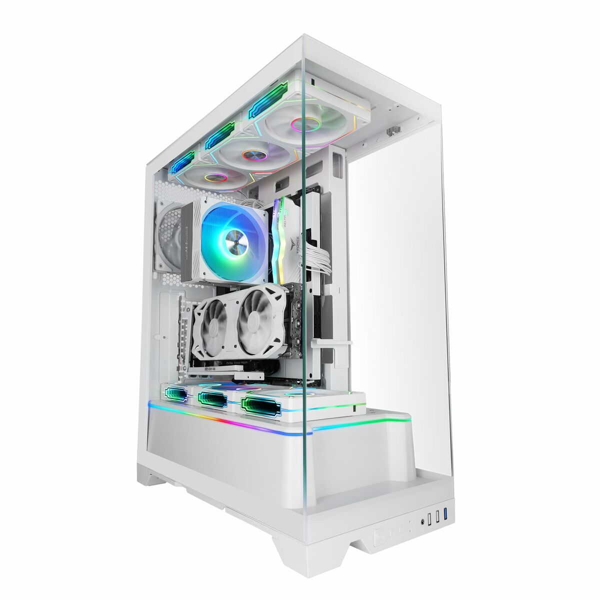 Boîtier ATX semi-tour Mars Gaming MCPRISMAW Blanc