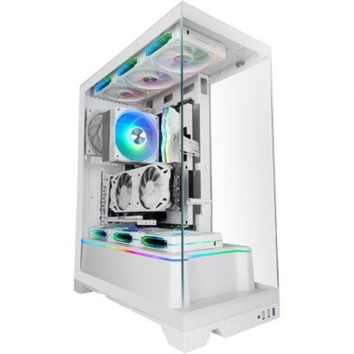 Boîtier ATX semi-tour Mars Gaming MCPRISMAW Blanc