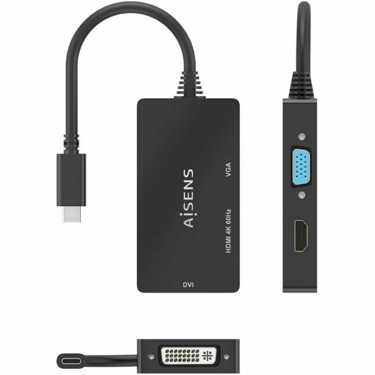 Câble HDMI Aisens A109-0954 15 cm Noir