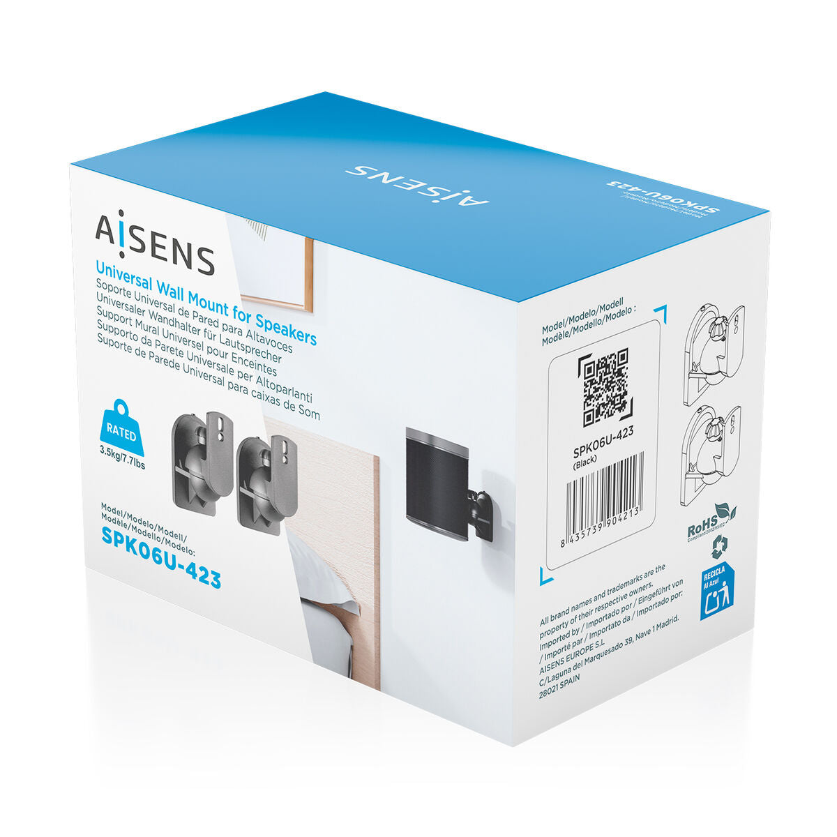 Câble HDMI Aisens SPK06U-423 Noir