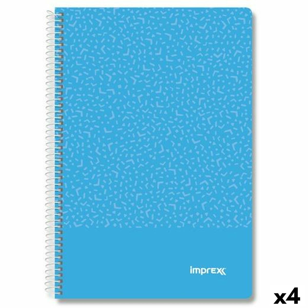 Cahier Imprex Bleu Feuille 80 Volets (4 Unités)