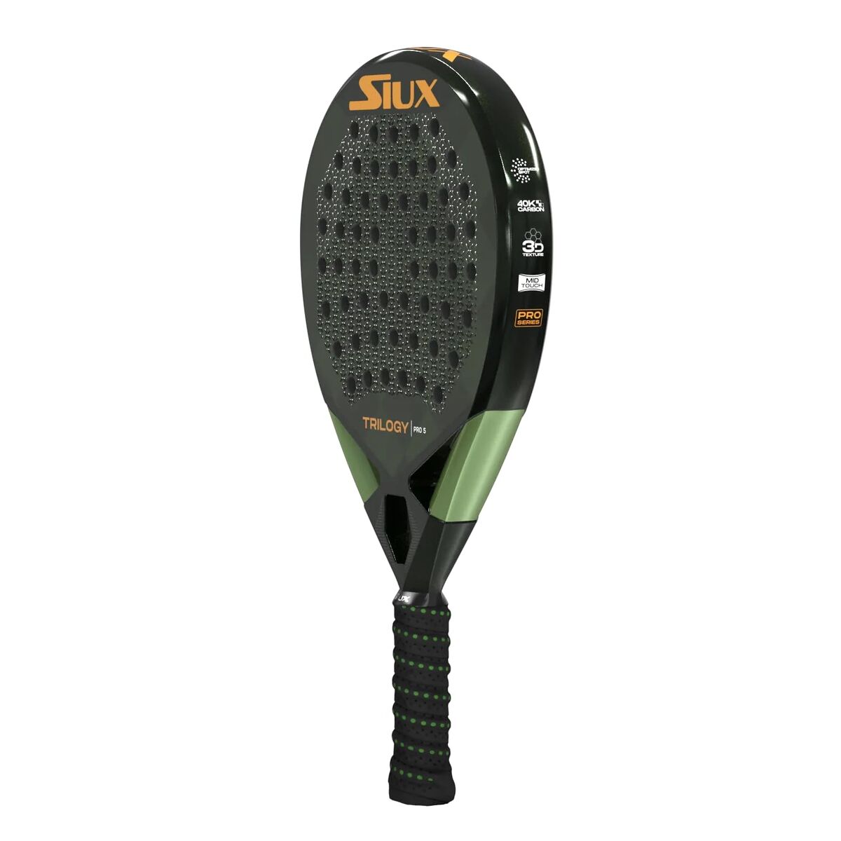 Raquette de Padel Siux Trilogy Pro 5 2025 Noir Vert Carbone EVA