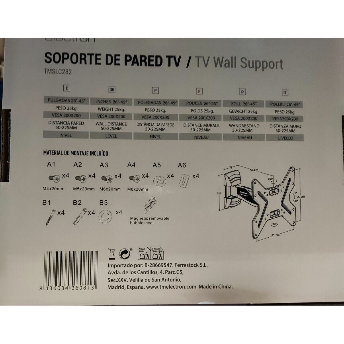 Support de TV TM Electron 26"-40" 25 kg