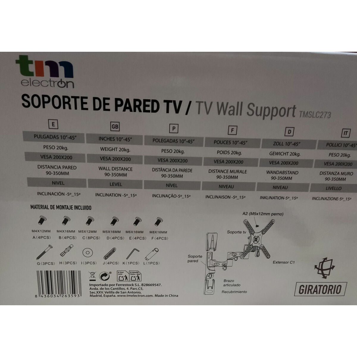 Support de TV TM Electron 20 kg 10"-32"