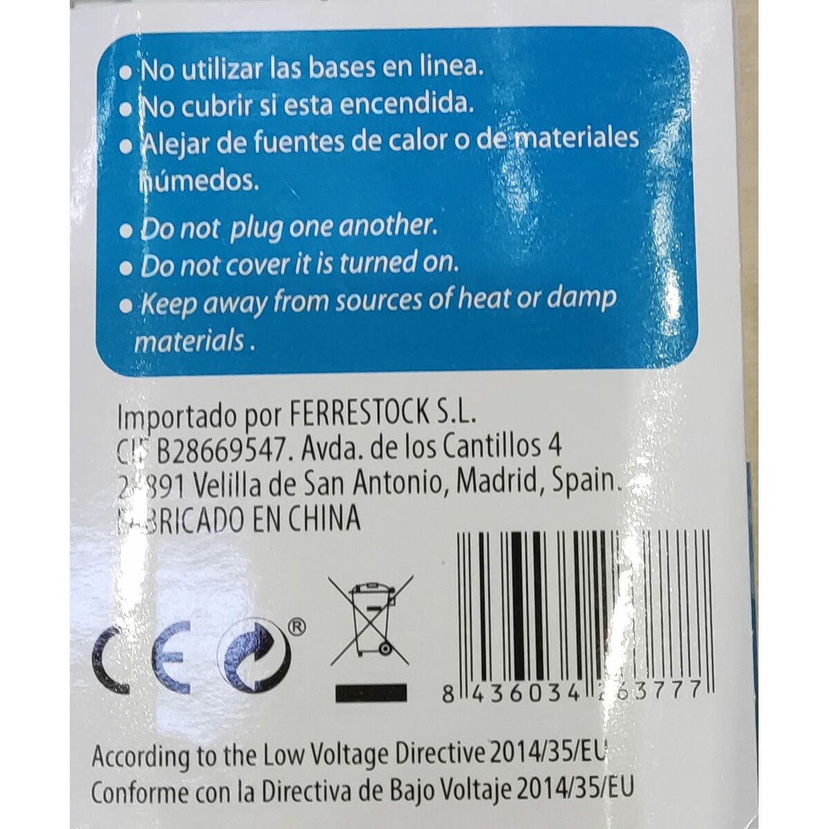 Multiprise 6 Prises avec Interrupteur TM Electron 3680 W