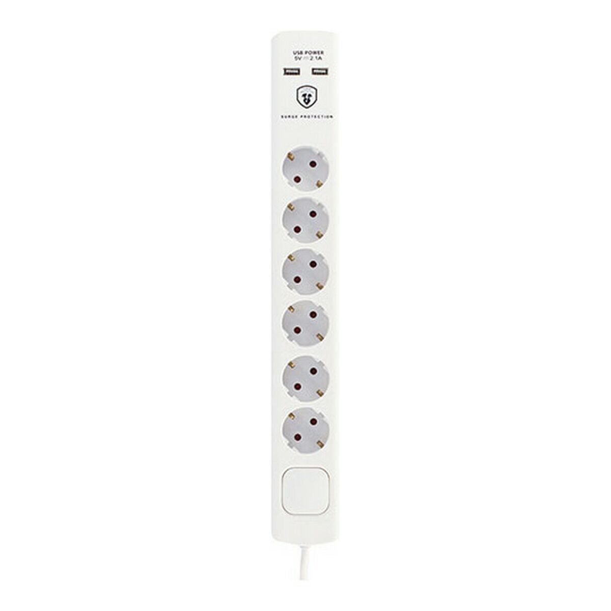 Multiprise 6 Prises avec Interrupteur TM Electron Blanc (1,5 m)
